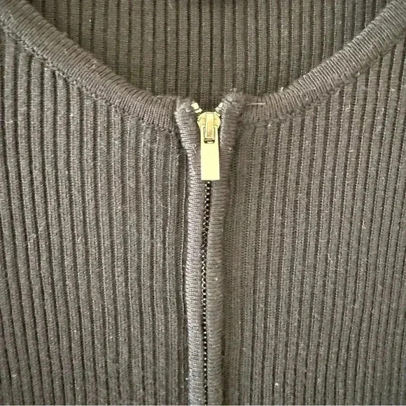 Philosophy Ribbed Knit Front Zipper Long Sleeves  Sweater Cardigan SZ PXL #1962 - Picture 7 of 9